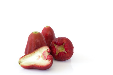 Rose apple isolated on white background