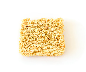 Noodles isolated on white background