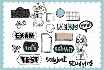 Obraz premium Hand drawn school set_B
