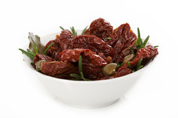 Bowl with dried tomatoes