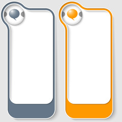 set of two vector text boxes with speech bubble