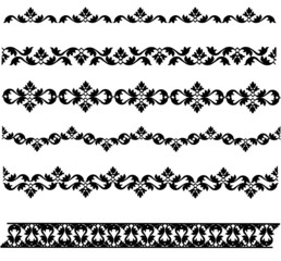 Fototapeta premium Set of black borders