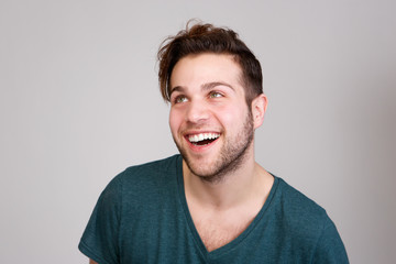 Fototapeta premium Young smiling man with beard