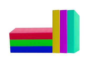 Books isolated on white background