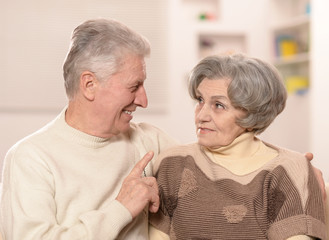 Portrait of a happy senior couple