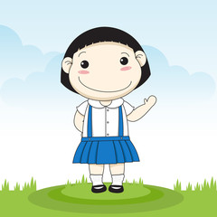 a childhood Little Girls of Thailand