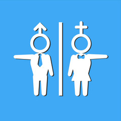 Vector illustration of Toilet Sign