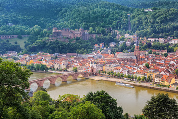 Fototapeta na wymiar Heidelberg city skyline, Germany