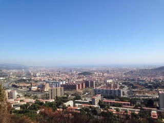 Fototapeta na wymiar barcelona skyline