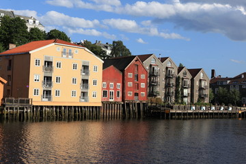 Old Storehouses in Trondheim,  Norway