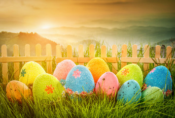Decorated easter eggs