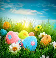 Decorated easter eggs