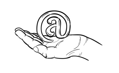 sketch of the e-mail sign