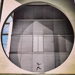 Foto op Plexiglas woman jumping © christianmutter