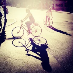 Zelfklevend Fotobehang bike in the city © christianmutter