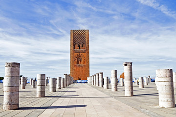 Hassan Tower  in Rabat Morocco
