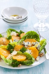 Orange and blue cheese salad