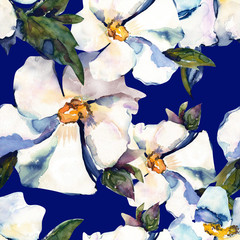 White flowers seamless pattern - 62376676