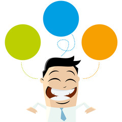 business diagramm cartoon männchen