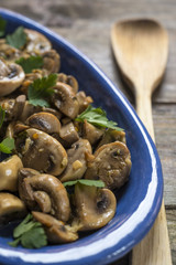Stewed mushrooms