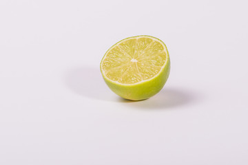 Lime on white background, studio