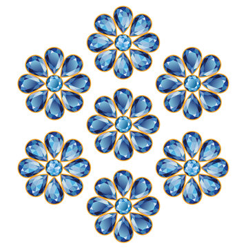 Blue Flowers of Sapphires