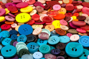 multicoloured sewing buttons background
