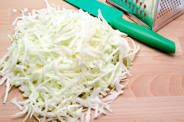 the cut cabbage