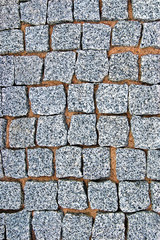 Granite Cobblestone Pavement Texture Background, Large Detailed