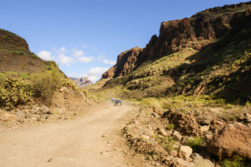 Beautiful mountain scape panorama in Gran Canaria, Spain