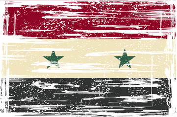 Syria grunge flag. Vector illustration