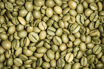Green coffee beans texture