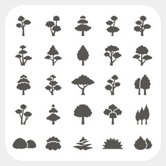 Tree icons set