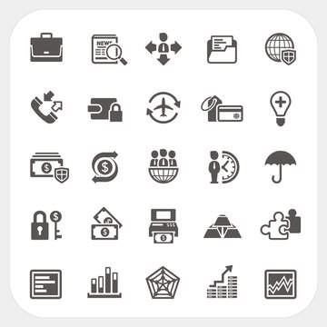 Business and finance icons set