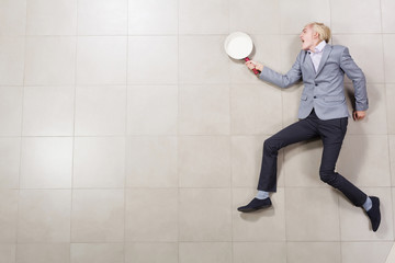 Fototapeta premium Running businessman