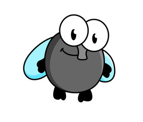 Funny little cartoon fly