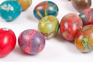 multicolored Easter eggs