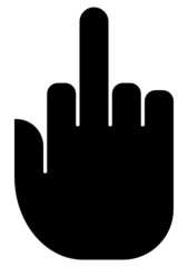 Middle finger vector icon
