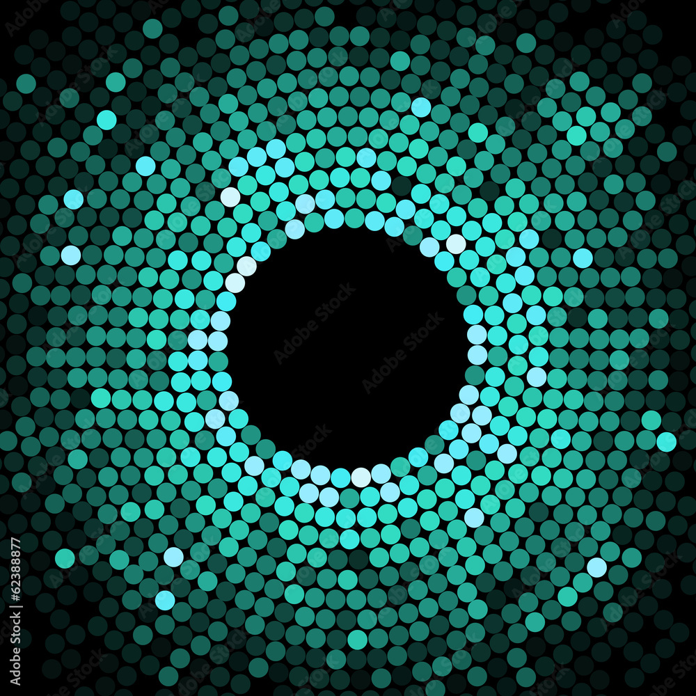 Poster abstract pattern of graduated shiny dots