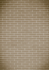 Closeup of brown brick wall as background or texture
