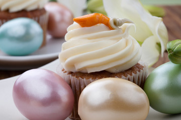 Easter Lily and Carrot Cake Muffins