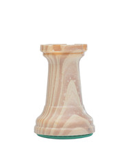The rook. Wooden chess piece