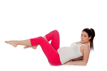Fototapeta premium Beautiful pregnant woman doing sport