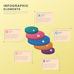 abstract cylinder infographics
