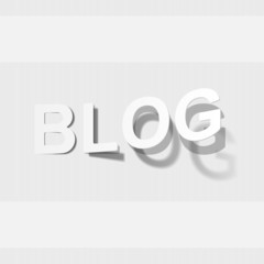 the word blog in the form of a sticker