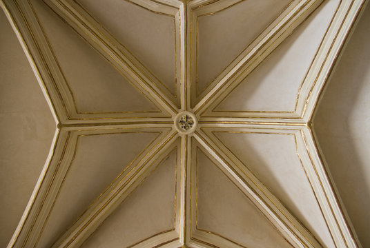 Top Of Vaulted Ancient Ceiling