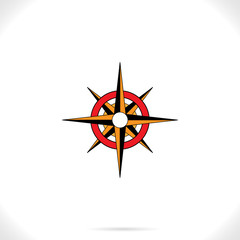 An old fashioned retro compass - vector file