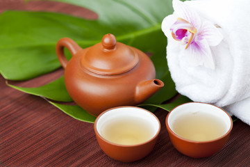 Spa concept with green tea