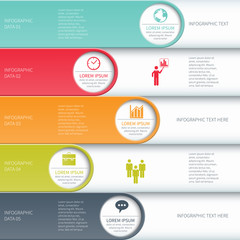 Modern business infographics options banner.