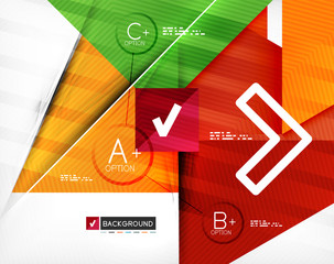 Business geometric infographic option banner